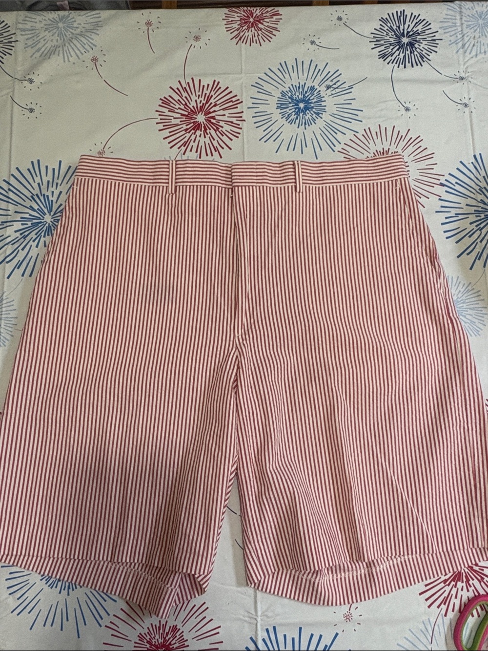 Berle Red and White Striped Shorts